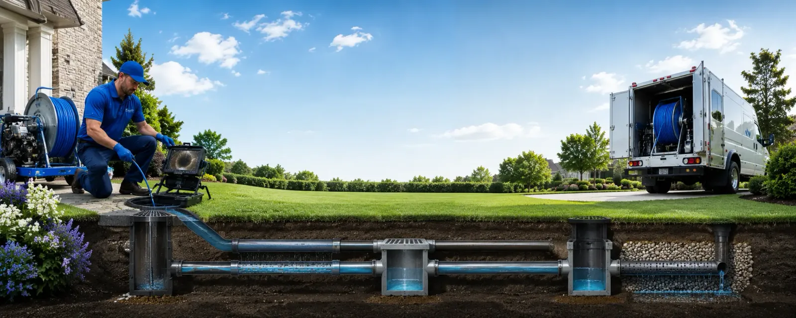 Outdoor drain cleaning information for Farnhamville, IA